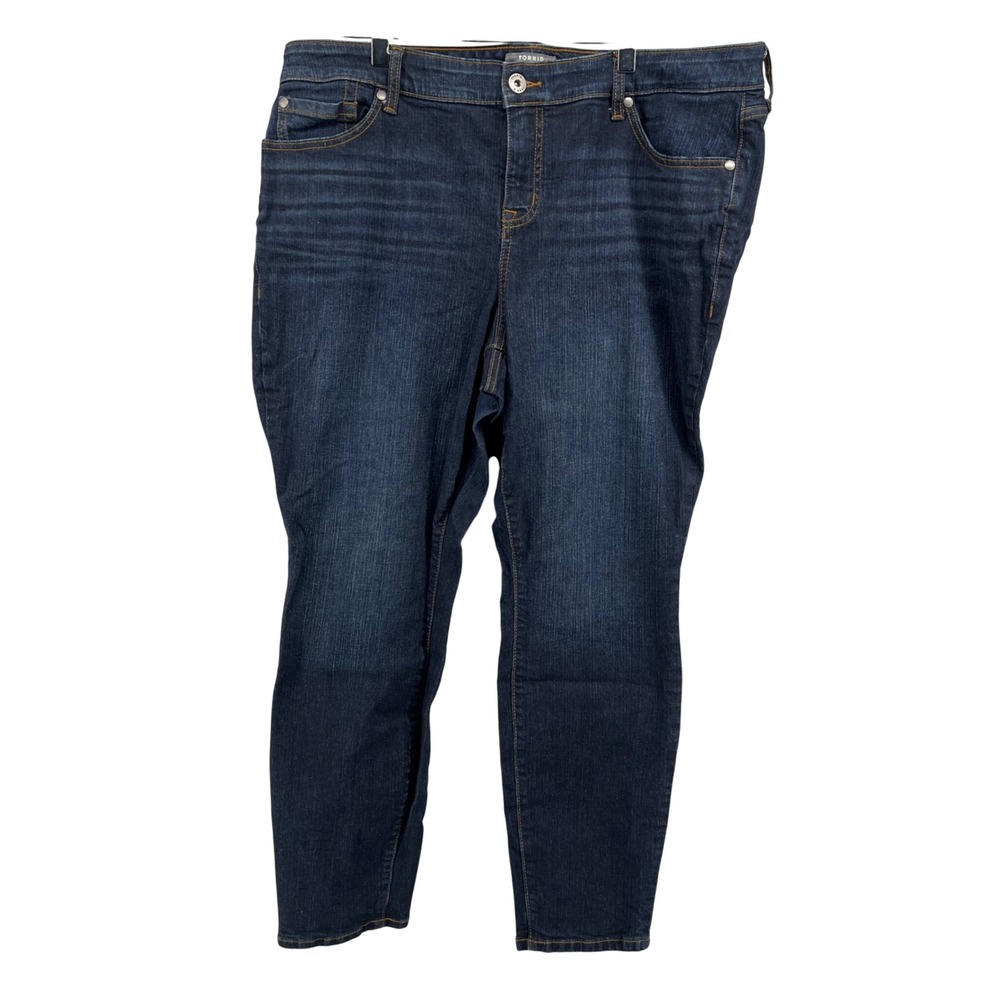 Torrid Mid-Rise Skinny Jeans Dark Wash Vintage Stretch 18R 13622634 Denim Pants